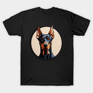 Dobermann Embroidered Patch T-Shirt